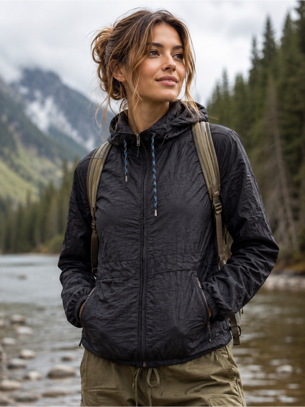 FREE PEOPLE windbreaker jacket Packable